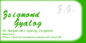 zsigmond gyalog business card